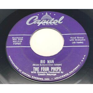 The Four Preps Big Man / Stop Baby 45 Vinyl 50s Folk Pop Capitol F3960